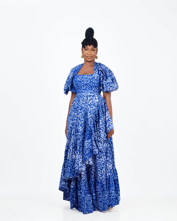 TAYA Maxi Dress - Faux Wrap Tiered Maxi Dress